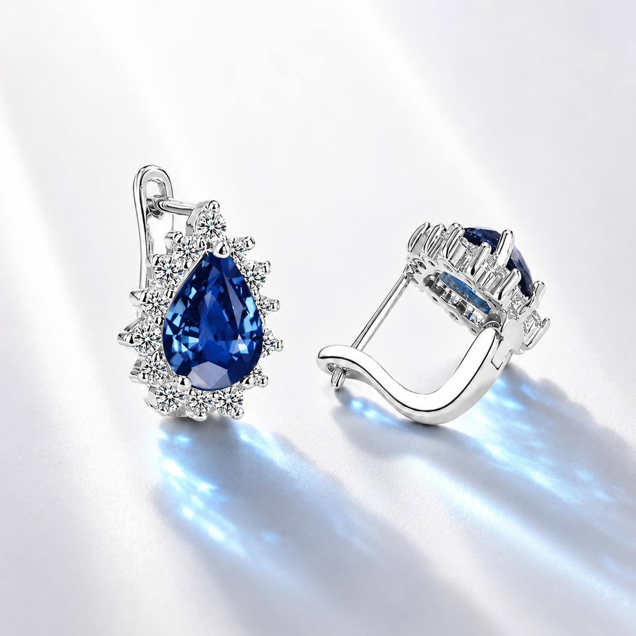 Royal Drop Earrings - 925 Sterling Silver
