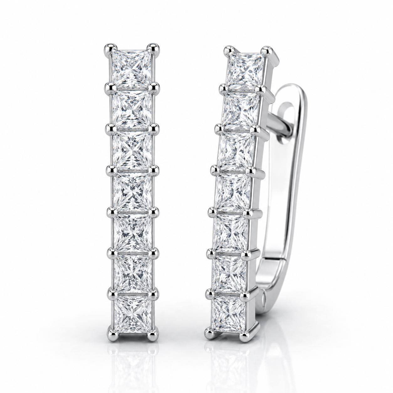 Crystal Line Ohrringe – 925 Sterling Silber